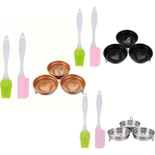 Cute Egg Poacher Stainless Steel Egg Boiler for Kids Non-Stick Egg Mold Maker Kitchen Baking Tools