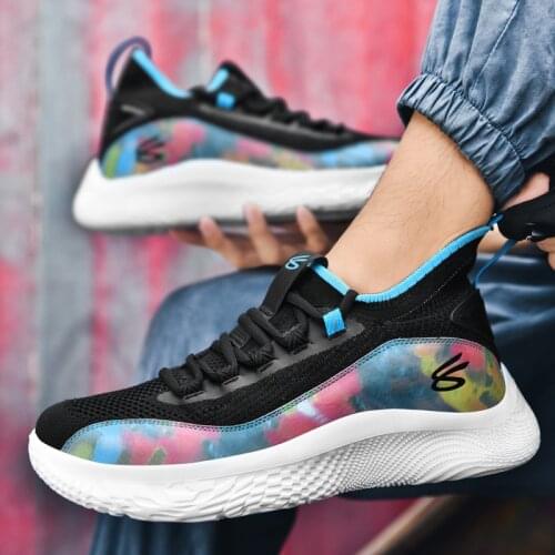 New Professional Basketball Shoes Sneakers Men High Quality Basket Shoes Men Designer Blue White Breathable Mesh Sports Sneakers