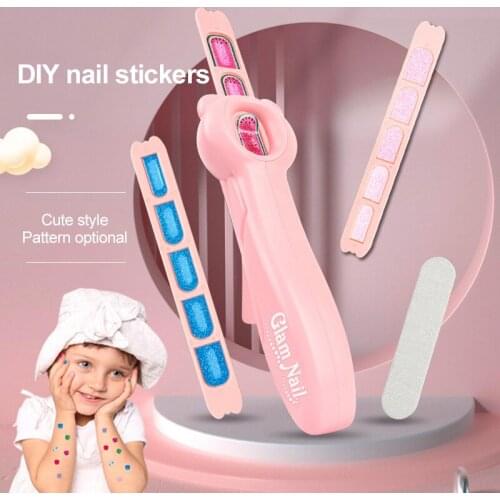 Girls Make-up And Manicure Sticker Set Girls Hand DIY Nail Paste Make-up Toys Childrens Play House Toy Set Gift