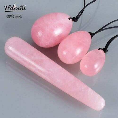 The natural powder crystal household egg four-piece set female postpartum recovery health shaping healing crystal