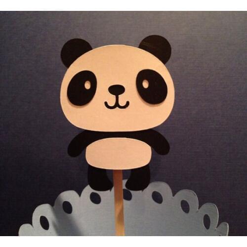 Panda Bear Cupcake Toppers wedding bridal baby shower Bachelorette Party Decor girl birthday treat food picks