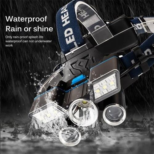 Rechargeable Zoom Led Headlamp Fishing Headlight Torch Hunting Head Lamp Camping Headlamp Flashlight Head Light 16000lumens