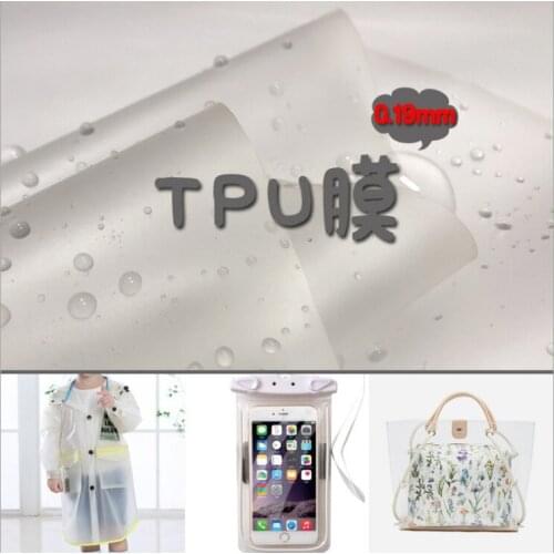 Translucent fog TPU waterproof fabric for clothing raincoat table cloth bag film lining DIY sewing material by the meter
