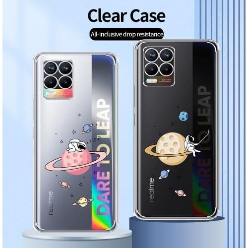 For OPPO Realme 8 Case Transparent Case For OPPO Realme 8 Pro Soft TPU Back Cover For Realme 8 8Pro Clear Protective Phone Coque