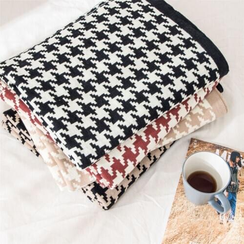 Drop Shipping New 150*200cm/200*230cm Cotton Knit blanket For Beds Adult Throw Thread Plaids Blanket Christmas birthday Gift