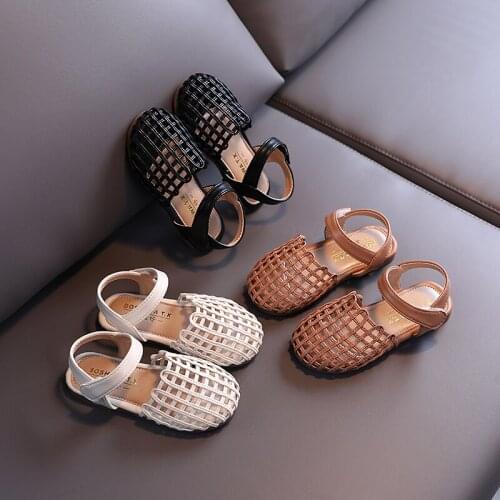 Summer Childrens Sandals Girls Woven Hollow Princess Shoes Casual Sneakers Soft Bottom Kids Infant Sandals