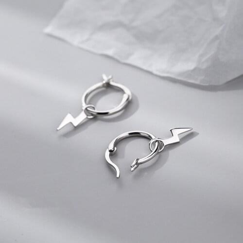 Korean Fashion Jewelley 925 Sterling Silver Geometric Stud Earrings For Women Pendientes eh756