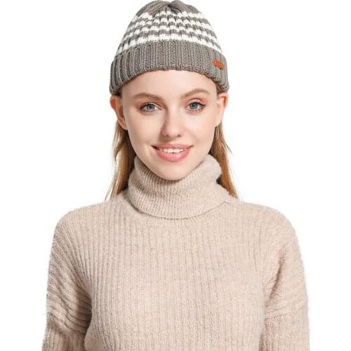 Beanie Hat for Women Winter Skullies Knitted Warm Winter Hats Warm stripe Cap Female Cap Solid Hip-hop Beanie Hat Unisex Cap