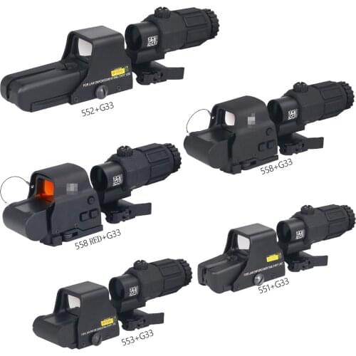 Tactical 551 552 553 558 Red Dot sight G33 Reflex Optics Holographic Sight Rifle Scope fit picatinny 20mm Rail Mount Fast Aiming