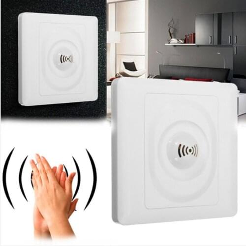 1 pc Smart Voice Control Light Sensor Switch Sound & Light Controlled Delay Switch Smart Home Wall Mount Switch Accessories NEW