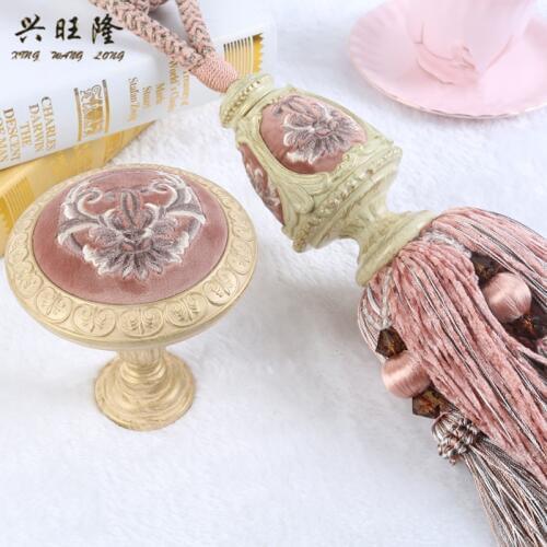 XWL Boutique 4Pcs/Set 2 Curtain Tiebacks With 2 Hooks Tassel Brush Ropes Straps Buckle Holder Curtain Accessories Tieback Hook