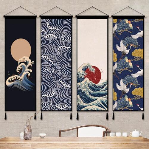 Japan Ukiyoe Hanging Scroll Painting Canvas Posters And Prints Wall Art Wall Pictures For Living Room Home Decor Paintings
