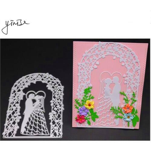 YINISE Metal Cutting Dies For Scrapbooking Stencils Wedding Love DIE CUT DIY PAPER Album Card Decoration Embossing Die Cuts Mold