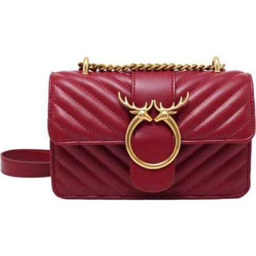 Womens Handbags High Quality PU Leather Crossbody Fashion Lingge Chain Shoulder Bags Luxurious Designer Messenger Bag Tote 2021