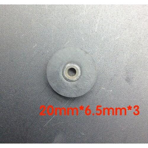 1pc 20mm*6.5mm*3 wheel belt pulley rubber audio pressure pinch roller for vintage cassette deck tape recorder Stereo player