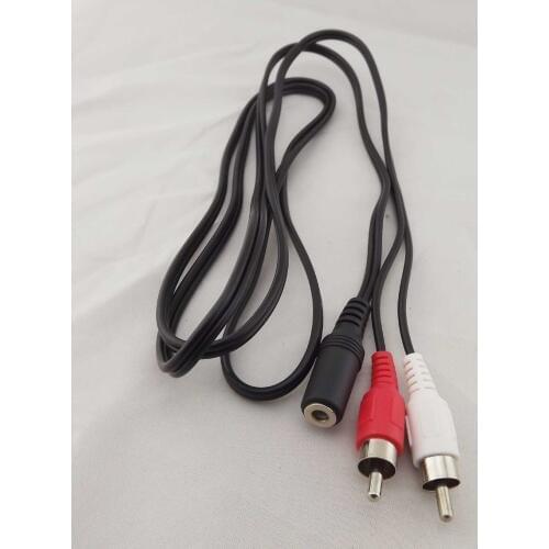 1pc 5Ft 1/8" 3.5mm Stereo Female To 2 RCA Male Y Splitter Audio AUX Adapter Cable
