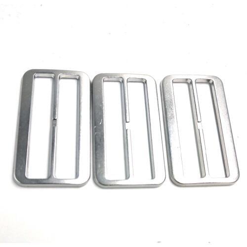 10PCS Adjustor Triglides Slides 49mm Metal Adjustable Buckle Zinc Alloy Tri Bar Slider DIY Wide Backpack Straps