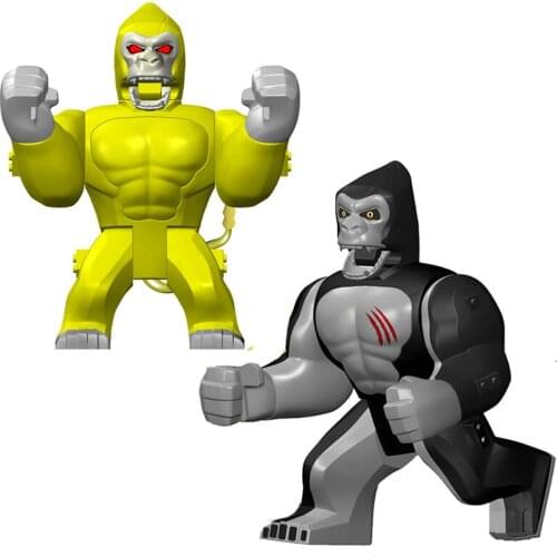 2Pcs Animal World Golden Giant Orangutan Figures MOC Model Building Blocks Bricks Toys Christmas Gifts