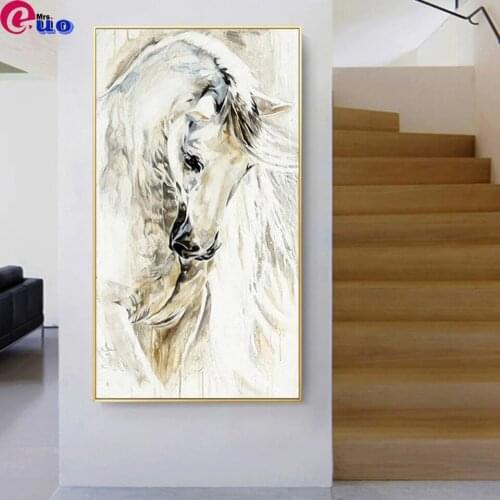 Diamond Paintings Wall Art Cross Stitch Animal Picture The Horse Diamond Embroidery for Living Room Wall Art Picture Home Decor