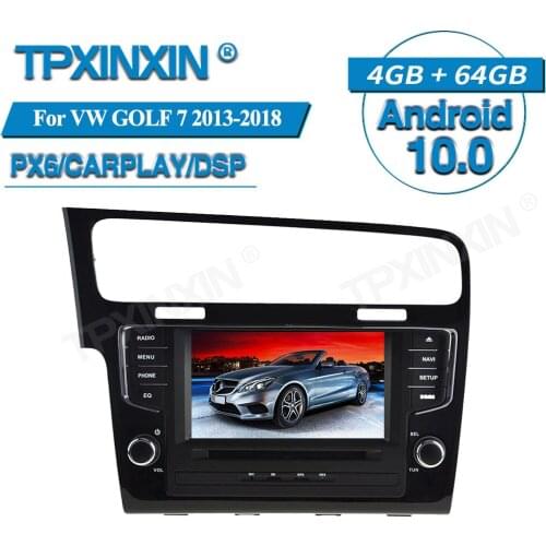 4+64G For VW GOLF 7 2013-2018 Android Radio Car Multimedia Player GPS Navigation Audio Stereo Screen DVD Head Unit Tape Recorder