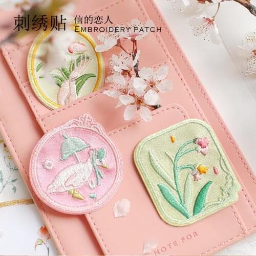 1PC Alice Dreamlands Series Decorative Embroidered Stickers Handbook Clothes Cap Adhensive Decoration