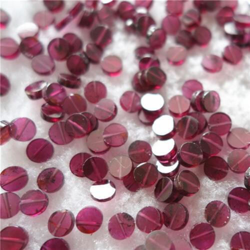Garnet round disk 5mm 5 pieces Natural Gemstone Bead for Jewelry Making Necklace Earring ICNWAY