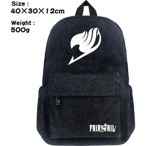 Anime Fairy Tail Happy Cat Cartoon Backpack Student Canvas School Bag Bookbag Men Women Laptop Shoulder Bag Cosplay Collection