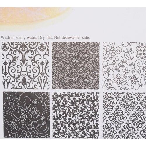 Clay Texture Embossing Stamp Mat Stamping Sheet Diy Flower Vein Pattern Mandala Tool for Jewelry Pottery Ceramic Fondant Polymer