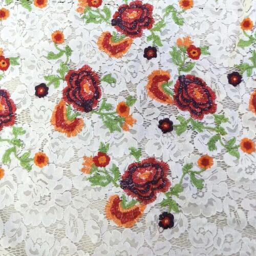 GLace 1Y/Lot Embroidery Lace Fabric Eyeash Lace DIY Craft Supplies Dress Skirt Accessories Wedding Lace DecorationTX531