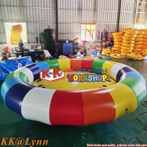 Inflatable Flying UFO Boat , Water Saturn Inflatable Floating Disco Fly Ship