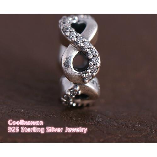2019 Mothers Day Gift 100% 925 Sterling Silver Infinite Love Spacer Beads Fits Original Pandora Bracelets Jewelry Accessories