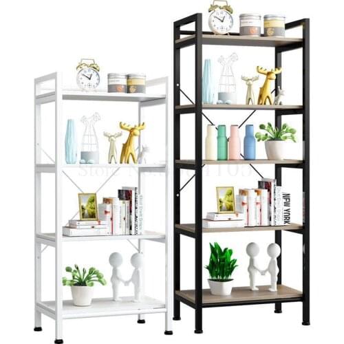 Living Room Shelf Landing Multi-layer Household Bathroom Nordic Iron Bedroom Multi Functional Bookshelf Kitchen Storage Rack