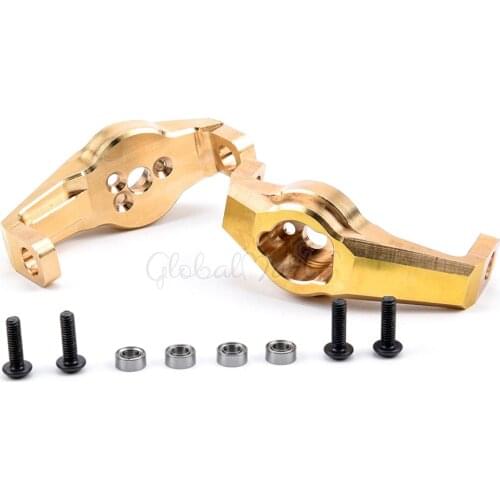 1Pair Heavy Duty Brass Front Hub Carrier Steering Knuckle for Traxxas TRX4 1/10 1:10 RC Crawler Counterweights