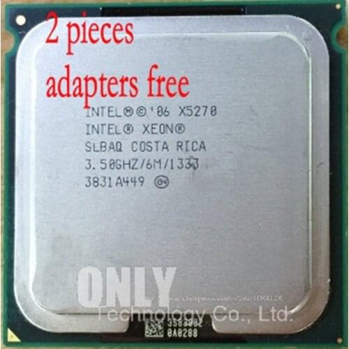 Intel Xeon X5270 CPU 3.5GHz/6M/1333 Processor close to LGA771 Core 2 Dual-core E8600 works on LGA 775 mainboard 2 Pieces Free