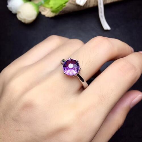 Simple and exquisite 925 Silver Amethyst Ring, special price to attract attention