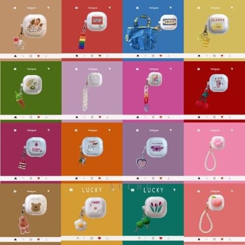 Transparent Cartoon Earphone Cases For Samsung Galaxy Buds Pro TPU Headphone Shockproof Cover For Galaxy Buds Live 2020 Funda