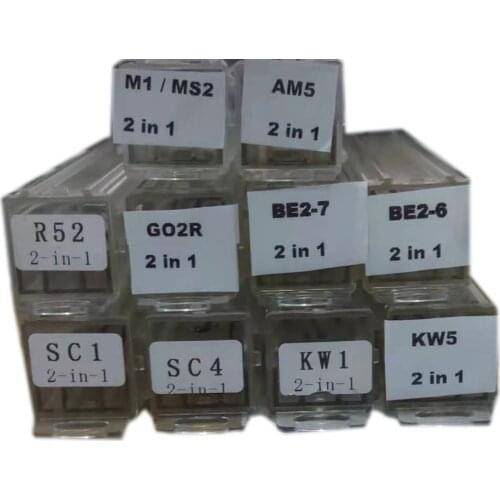 Locksmith Tools Original Lishi AM5 R52 M1 / MS2 GO2R KW1 KW5 SC1 SC4 BE2 - 6 BE2 - 7 2 In1 Decoder