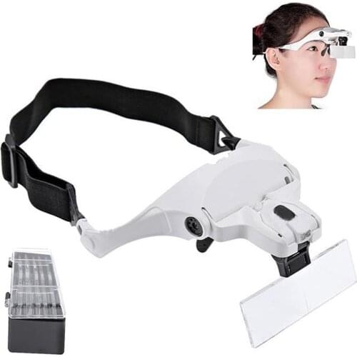 1pcs high quality tattoo led lamp Lens Adjustable Loupe Headband Magnifying permanent makeup accesories for sale free shipping
