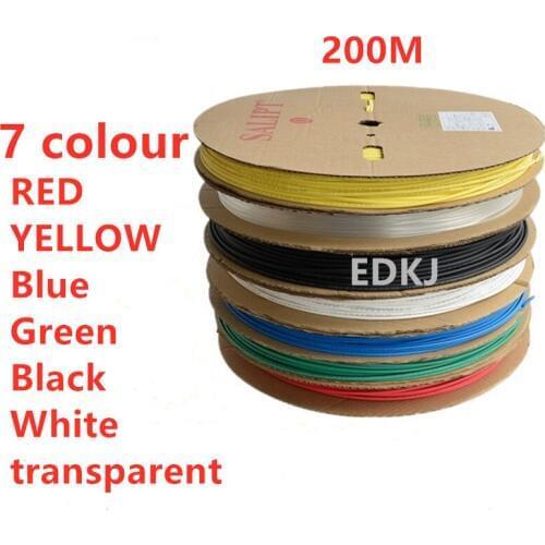 200m/100m 2:1 Heat Shrink Tube with Glue Dual Wall Tubing Diameter 0.6/.8/1/1.5/2/2.5/3/3.5/4/5/6/7/8MM