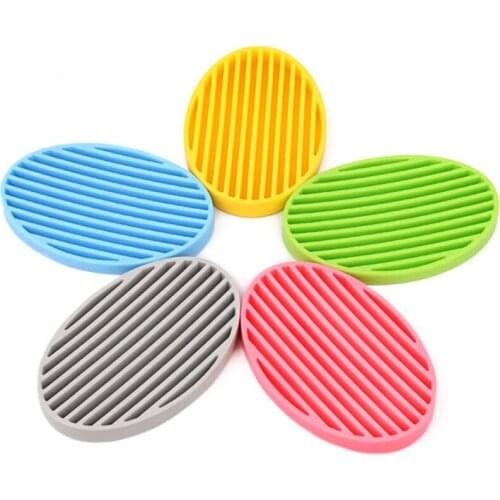 1 piece of silicone soft soap tray rack bathroom soap box plate tray shower sponge shelf drainage non-slip bathroom accessories