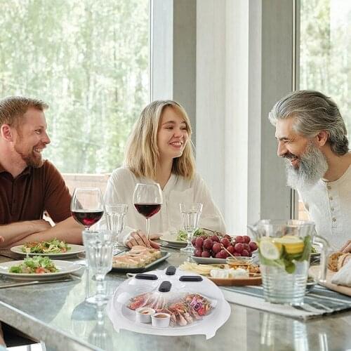 2 Pcs Magnetic Microwave Plate Cover,Microwave Cover for Food,Microwave Splatter Cover,Plate Serving Covers,Steam Vented