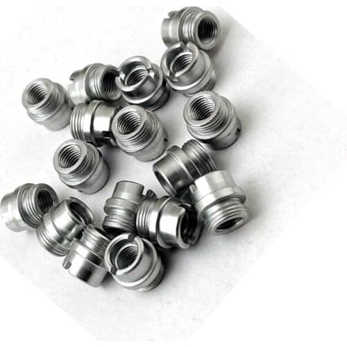 4pcs Small Hunting 1911 Grip Screw Bushings Thread Silver Durable CNC Machined 416 Stainless Steel Outdoor Sports Spare Parts