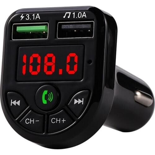 Fit Car Auto Bluetooth Transmitter Modulator 5.0 FM Handsfree MP3 Player Dual USB Phone Charger Wireless Audio Music Player