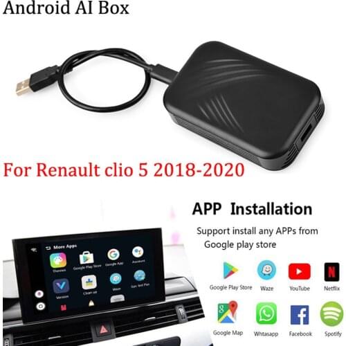 GPS Wireless CarPlay Adapter AI Box For Renault Forclio 5 New Car Android System Multimedia Universal Car TV Receiver Box