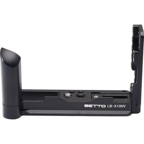 SETTO Quick Release L Plate L Bracket for Fuji Fujifilm X-100V Vertical Shoot Quick Release Plate X100V Hand Grip Holder