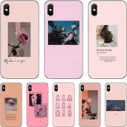 Phone Covers Pink-Aesthetic-rose For Samsung Galaxy Note 3 4 5 8 9 S3 S4 S5 Mini S6 S7 Edge S8 S9 S10 Plus
