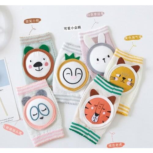 Baby toddler crawling knee pads cute cartoon spring and autumn childrens high elasticity cotton soft medium thick leggings sock