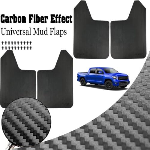 For Mitsubishi Skoda Peugeot Citroen VW Pickup SUV Universal Mud Flaps Mudflaps Splash Guards Fender Flares Carbon Fiber Effect