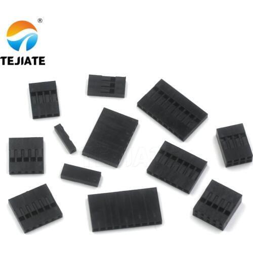 DuPont Rubber-shell 2.54mm Spacing DuPont-wire Plug Single/Double Row 1x1/2/3/4/5/6/7/8/9/10P 2x4/5P Multiple Type