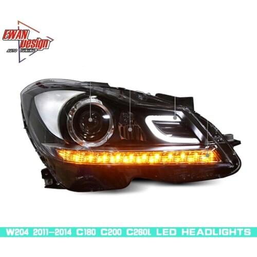 Headlight assembly 2011 2012 2013 2014 C - class C180 C200 C260l Upgrade LED lamp New Type Headlights for W204